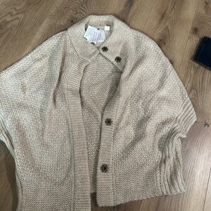 Angel Of The North Cream Knit Poncho